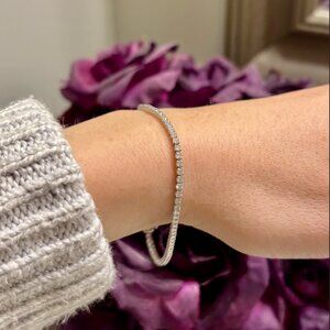 Women's 2 Carat Lab Grown Diamond Tennis Bracelet on Sterling Silver